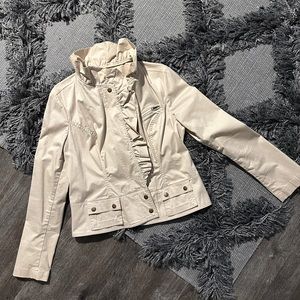 Khaki Ruffle Jacket